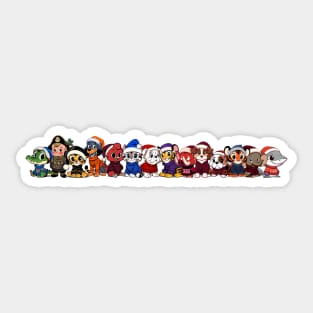 CFB Mascots Christmas Sticker